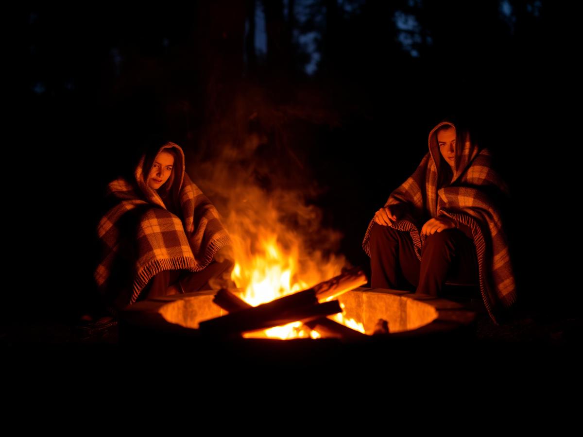 Fogata nocturna en OSO GLAMPING